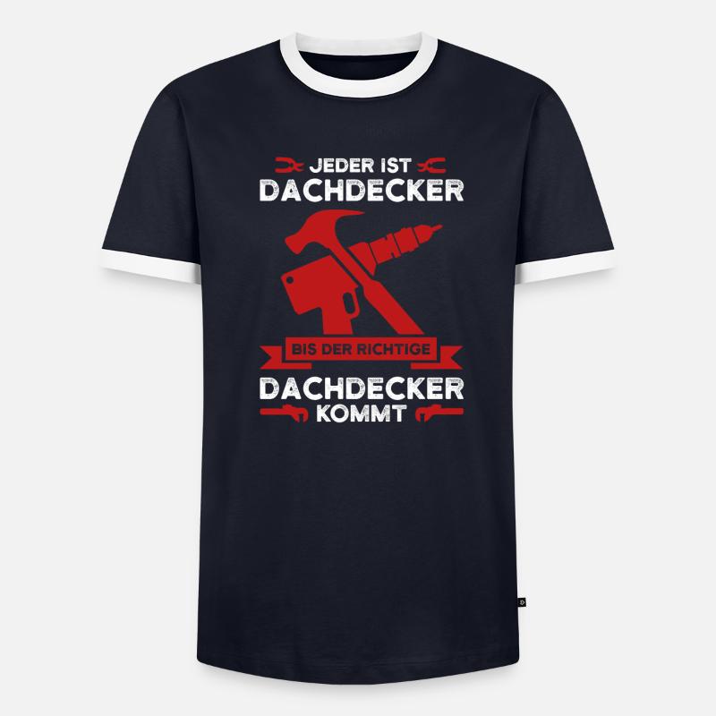 Dachdecker Beruf Dachdeckermeister Geschenk - Männer Kontrast-T-Shirt - undefined