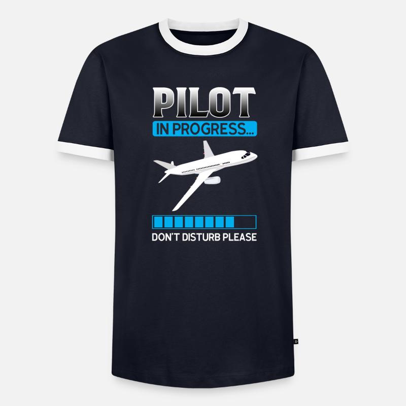 Pilot Pilot Flugzeug Geschenk - Männer Kontrast-T-Shirt - undefined