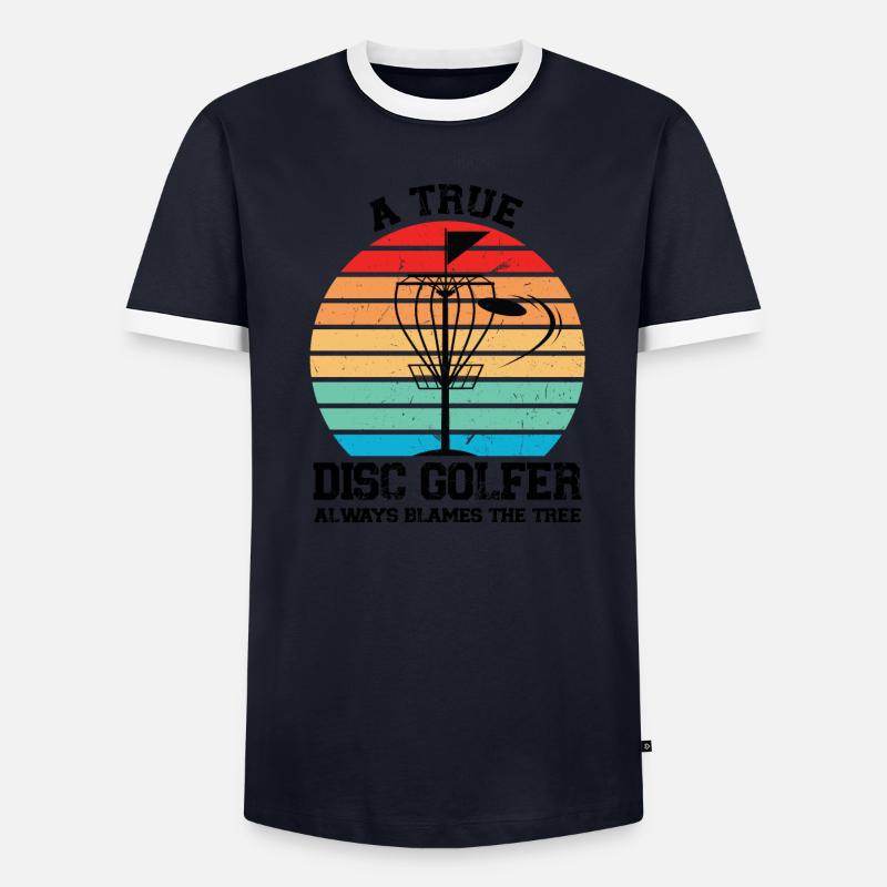 Discgolfer Discgolf Discgolfing Geschenk - Männer Kontrast-T-Shirt - undefined
