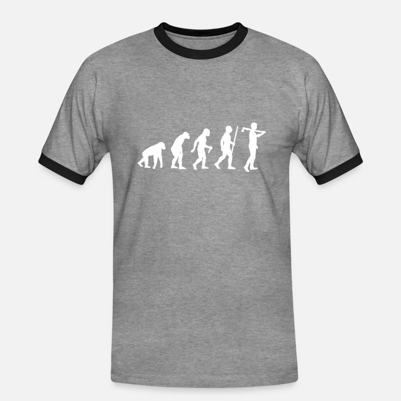 Axt Evolution - Männer Kontrast-T-Shirt - Grau meliert/Schwarz