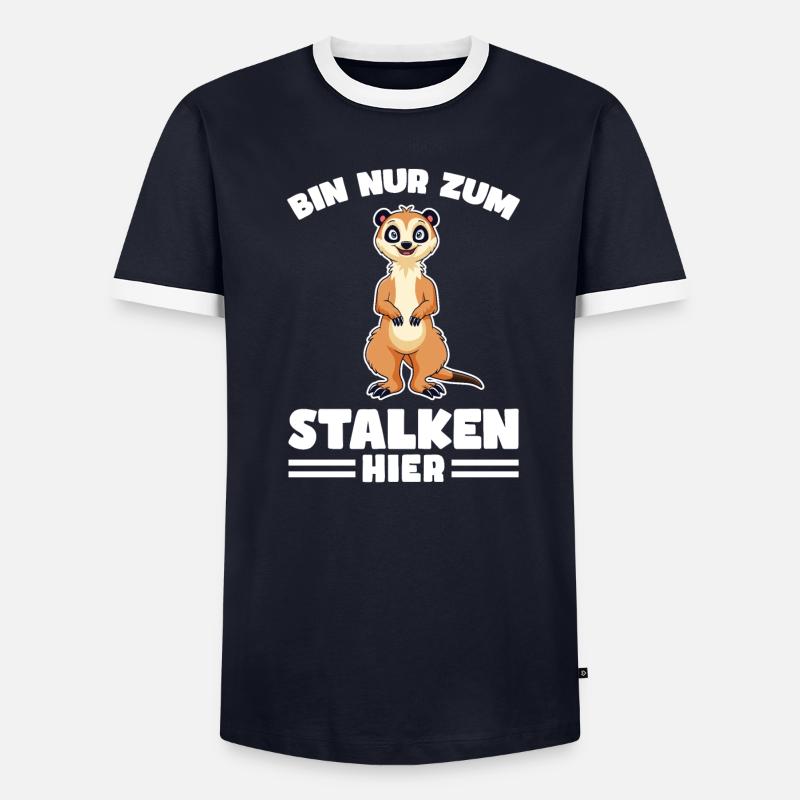 Tiere Erdmännchen Erdmännchene Geschenk - Männer Kontrast-T-Shirt - undefined