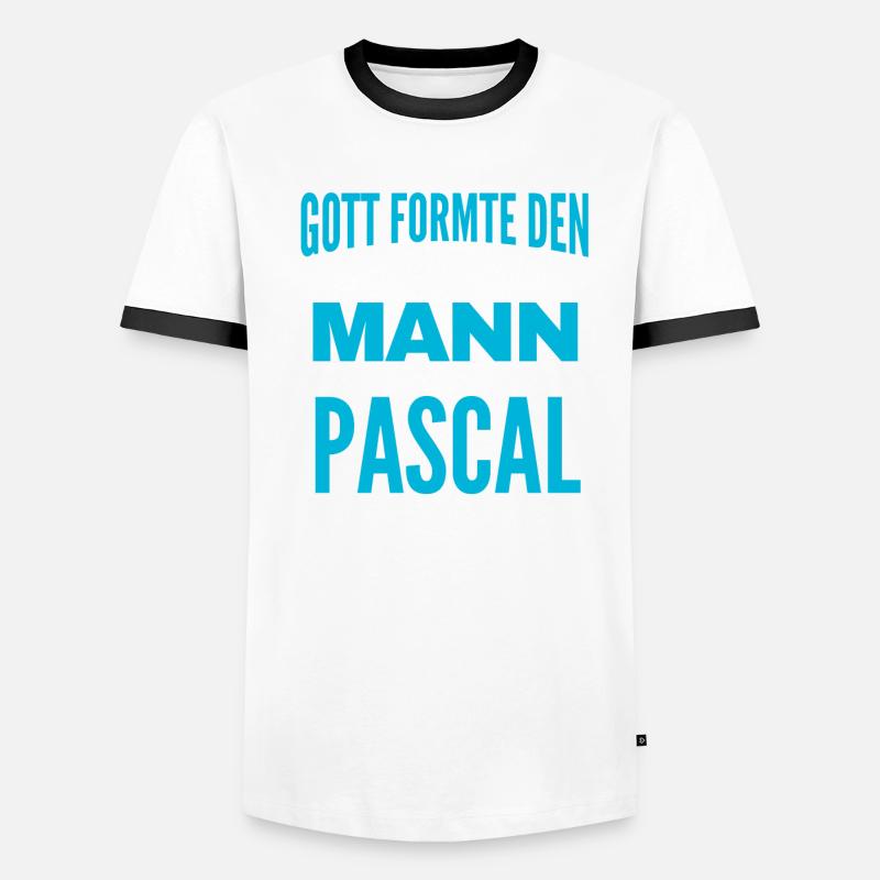 Pascal Name Design Männer Kontrast-T-Shirt