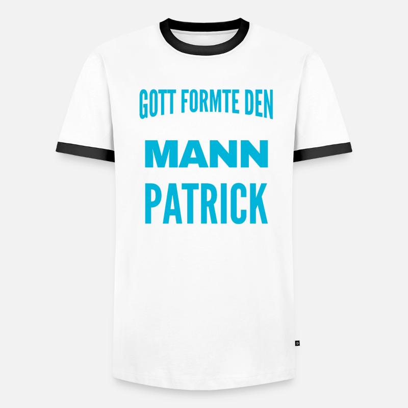 Patrick Name Design Männer Kontrast-T-Shirt