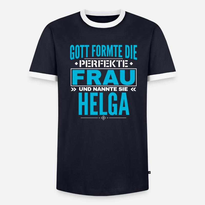 Conception du nom Helga T-shirt contrasté Homme