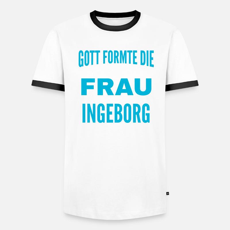 Conception du nom d’Ingeborg T-shirt contrasté Homme