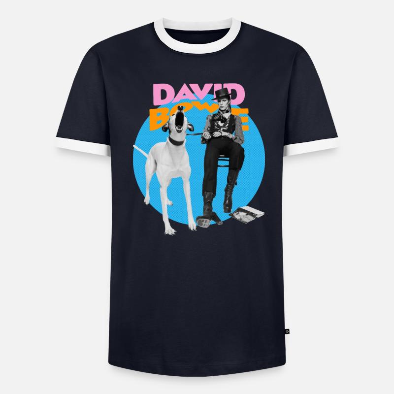 David Bowie Et Le Chien Max T-shirt contrasté Homme