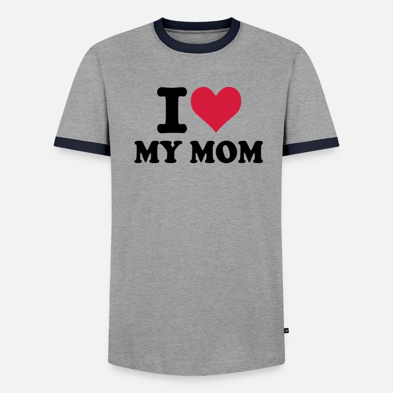 Mutter - Mom - Männer Kontrast-T-Shirt - Grau meliert/Schwarz