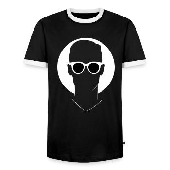 Mystic Vision - Men's Ringer Shirt - black/white - Front - AI Model Female 172 light (172cm) & AI Model Male 178 light (178cm)