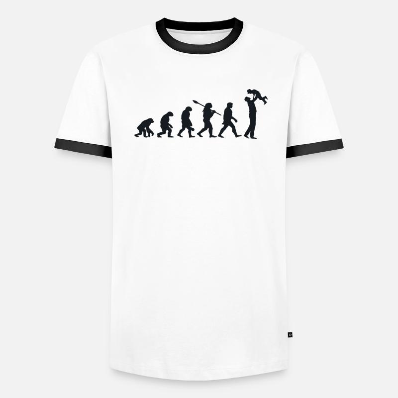 Darwin Evolution für Väter 👨 👧 👦 Männer Kontrast-T-Shirt
