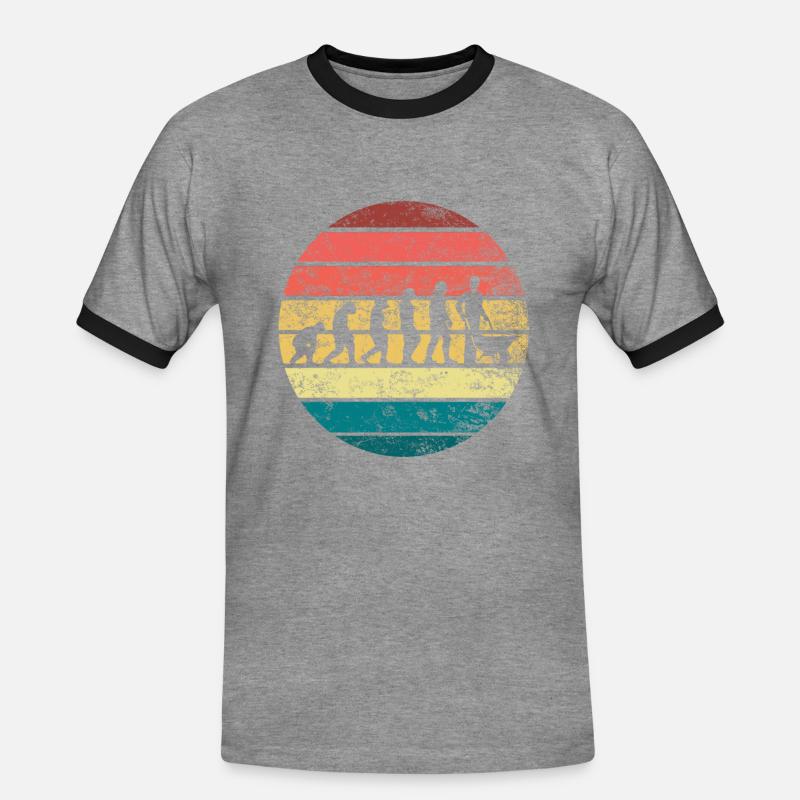 Client Evolution - Men's Ringer Shirt - heather grey/black