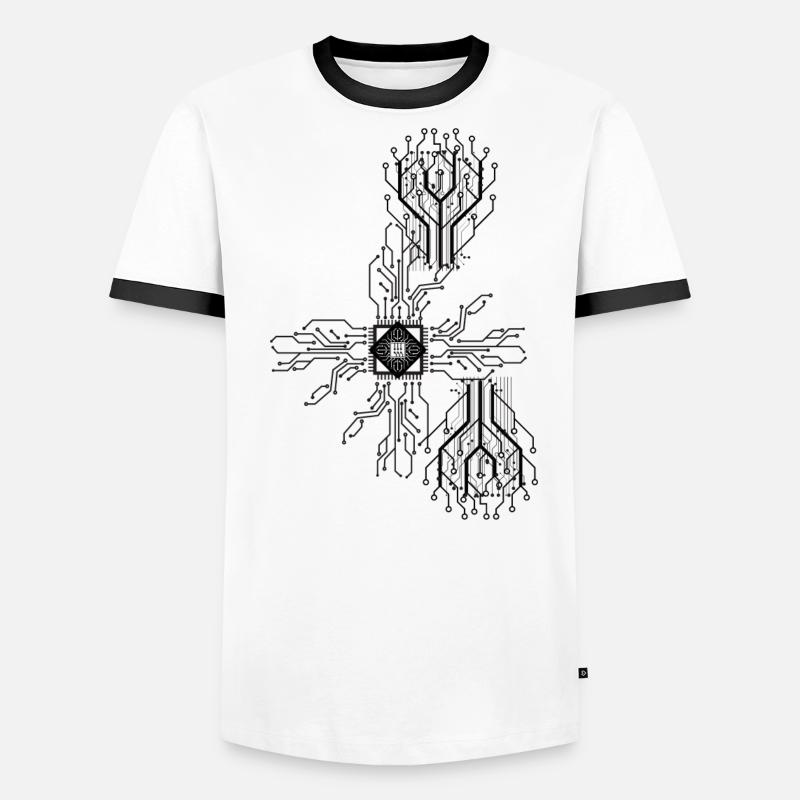 electrician electrical electronics occupation voltage CPU Men's Ringer Shirt