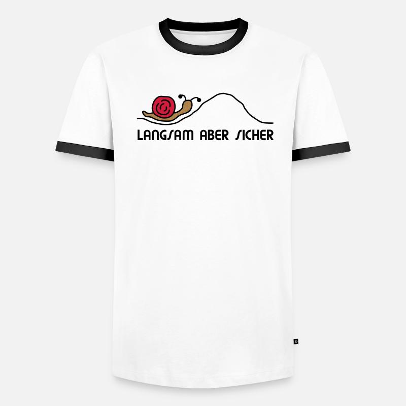 Schnecke langsam - V3 Männer Kontrast-T-Shirt