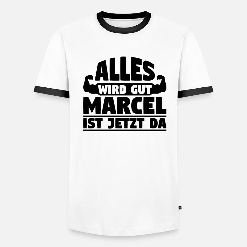 Alles wird gut Marcel ist jetzt da Männer Kontrast-T-Shirt