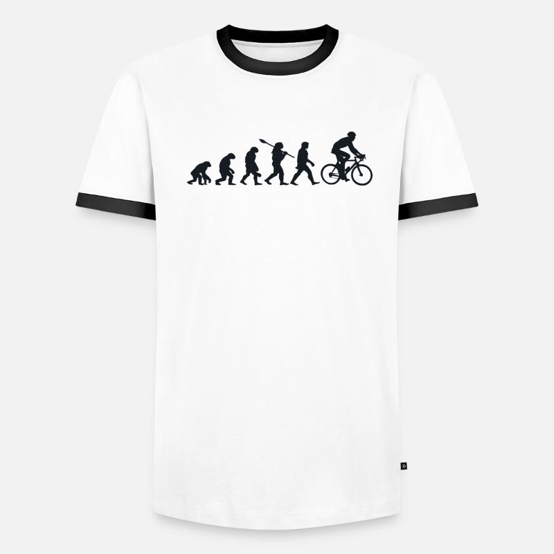 Évolution Darwin pour les Cyclistes 🚴‍♀️ T-shirt contrasté Homme