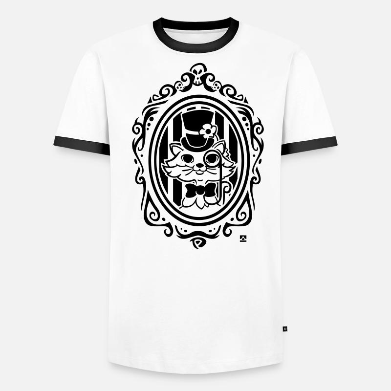 Cat victorian style Men's Ringer Shirt