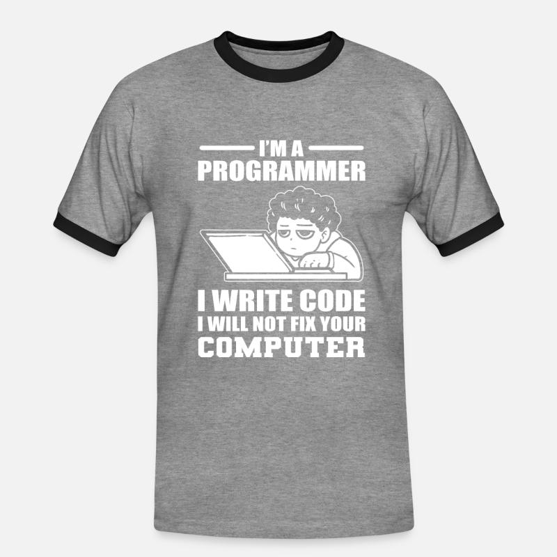 Programmierhumor Softwareentwickler - Männer Kontrast-T-Shirt - Grau meliert/Schwarz