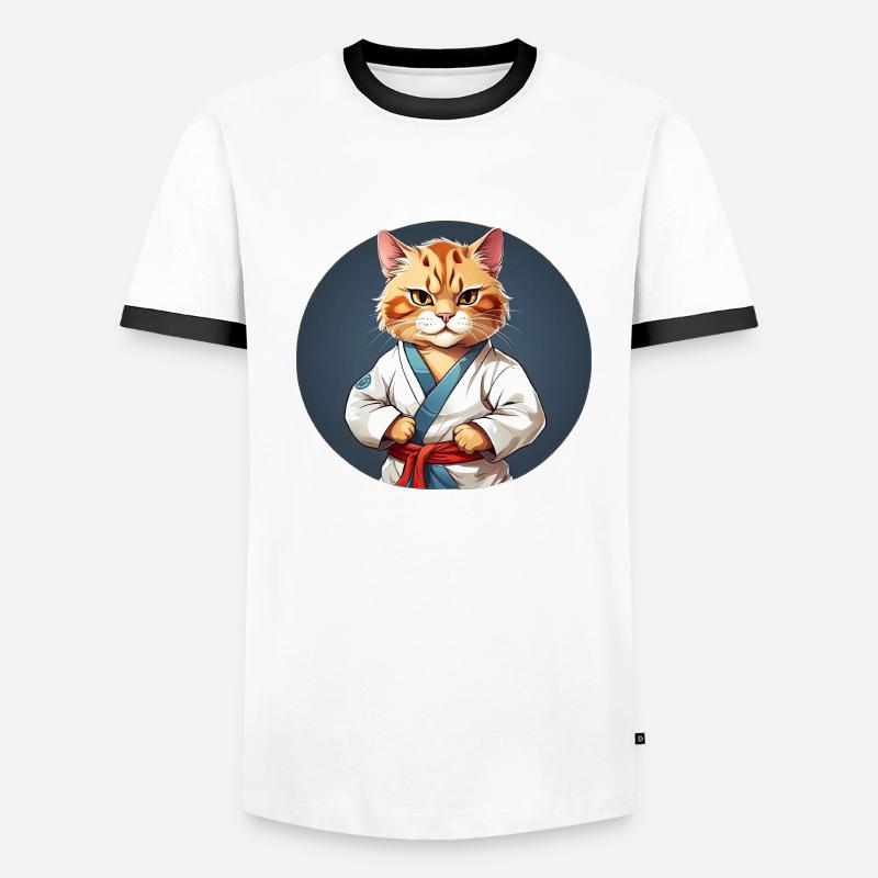 Chat de Karaté - Cat Design T-shirt contrasté Homme