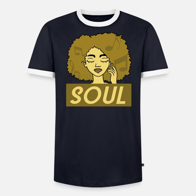 Afro soul T-shirt contrasté Homme