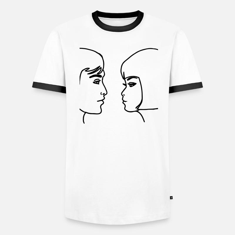 2 faces Men's Ringer Shirt