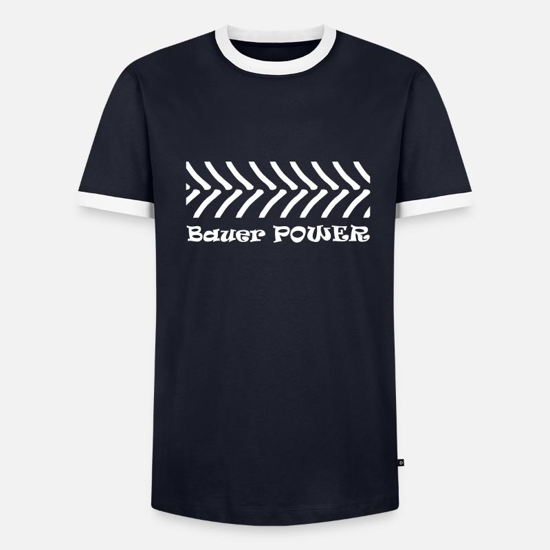 Bauer Power Traktor Bauerndemo Bauernproteste Bier Männer Kontrast-T-Shirt