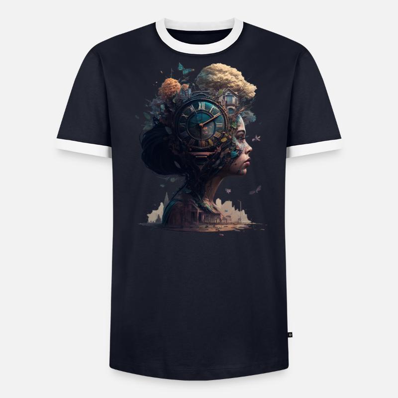 Heure T-shirt contrasté Homme