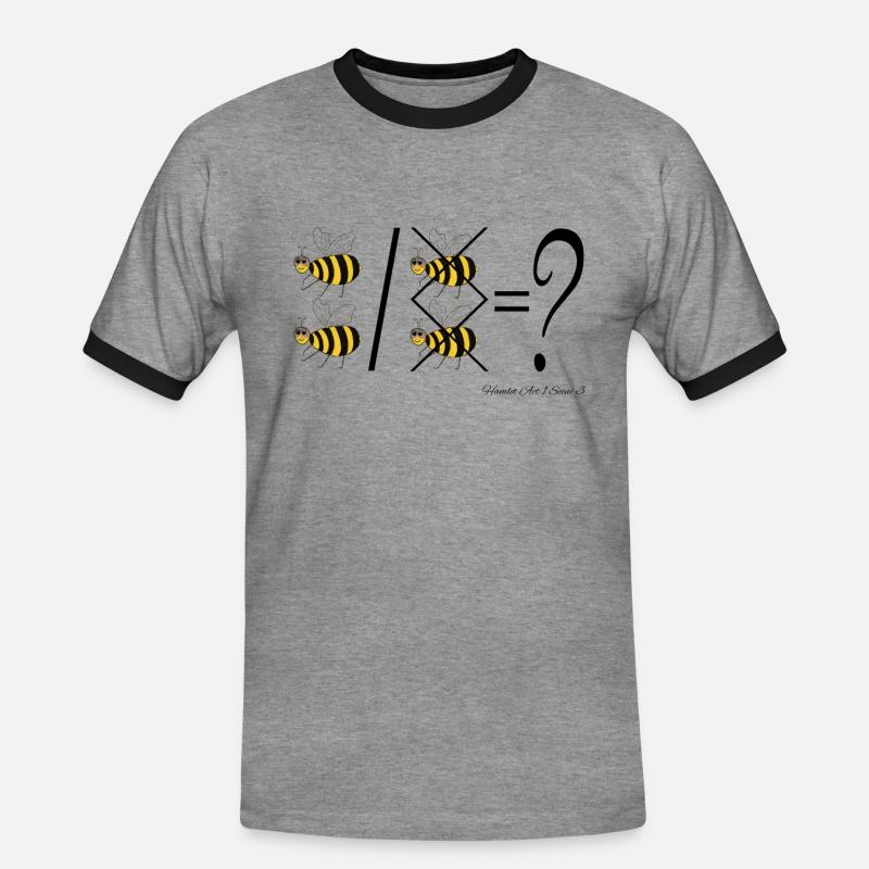 2B oder nicht 2B - Männer Kontrast-T-Shirt - Grau meliert/Schwarz