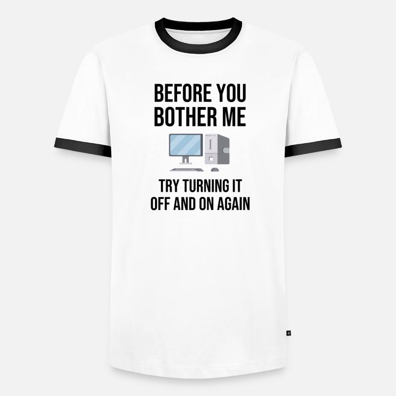 Gift IT Support IT Help Desk Dire drôle T-shirt contrasté Homme