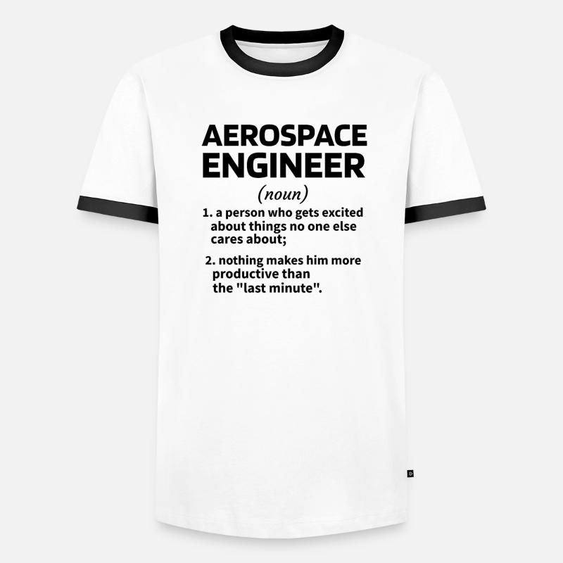 Aerospace Engineer Gift Idea Space Technology Men's Ringer Shirt
