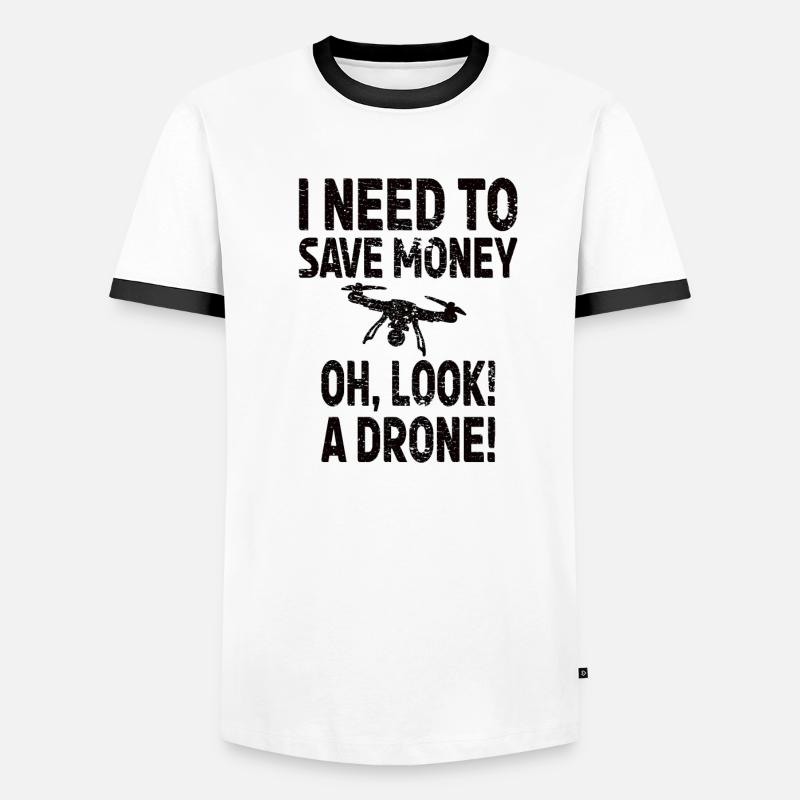 Drone Pilot Gift Drone Lover FPV Race Men's Ringer Shirt