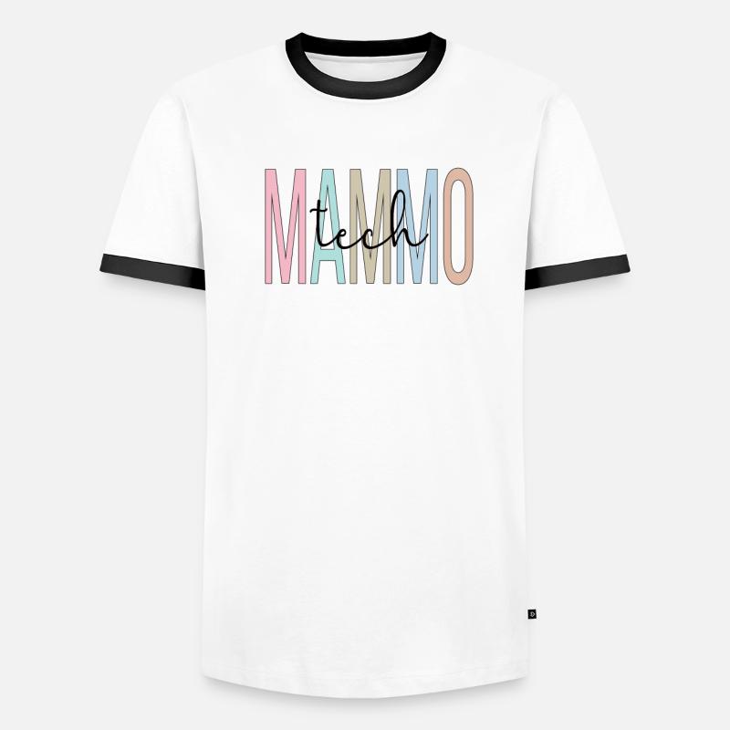 Technologie de mammographie de reconnaissance de technologue Mammo T-shirt contrasté Homme