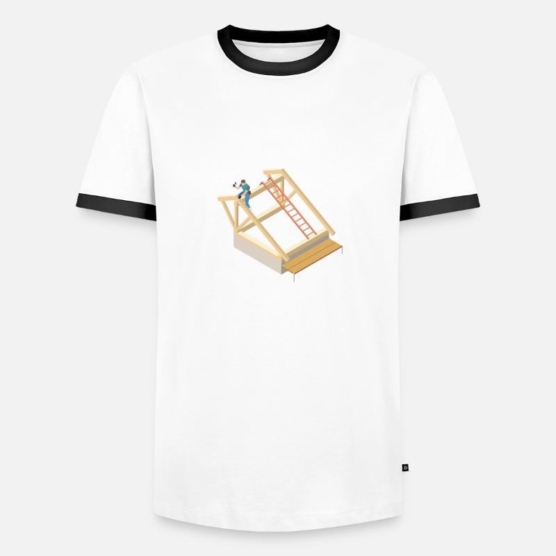 Roofer Roofing Contractor Construction Worker Männer Kontrast-T-Shirt