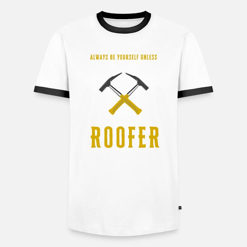 Roofer Roofing Contractor Construction Worker Männer Kontrast-T-Shirt