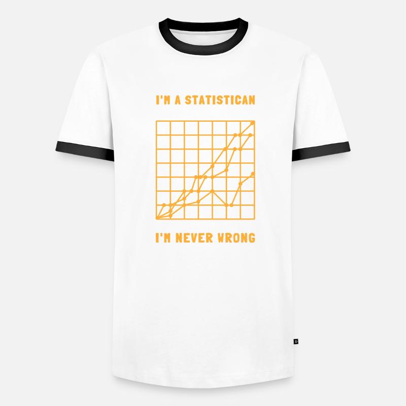 Normal Distribution Statistician Data Scientist Men's Ringer Shirt
