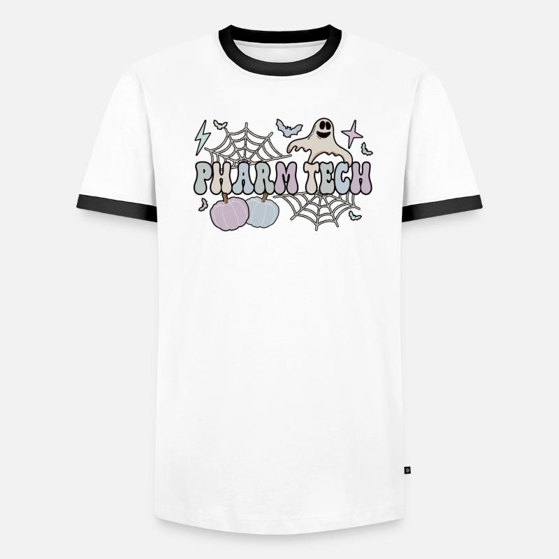 Pharmacy Technologist Halloween Pharmacy Tech Men's Ringer Shirt