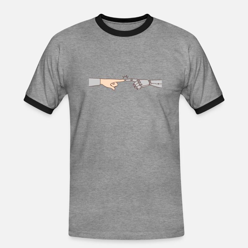 Artificial Intelligence Ai Chat - Männer Kontrast-T-Shirt - Grau meliert/Schwarz