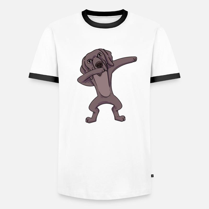 Weimaraner T-shirt contrasté Homme