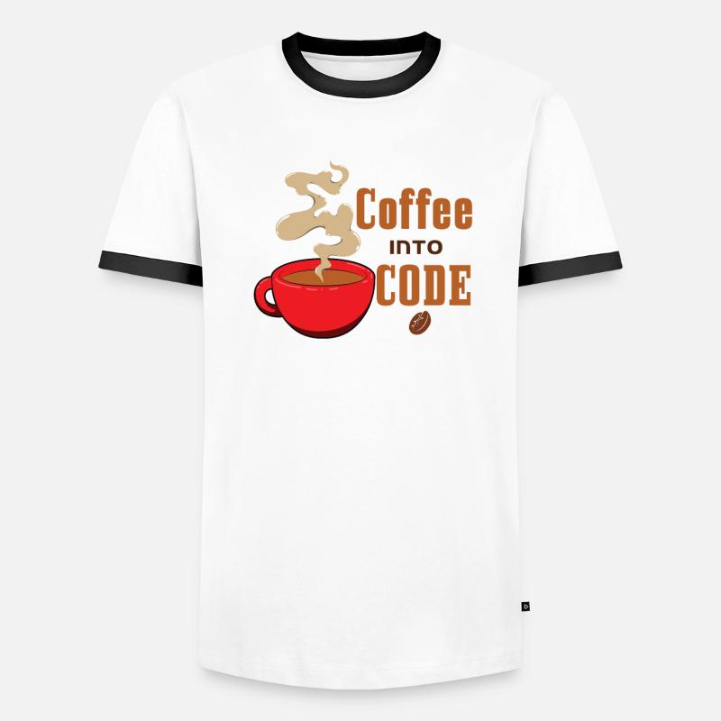 Ich verwandle Kaffee in Code Männer Kontrast-T-Shirt