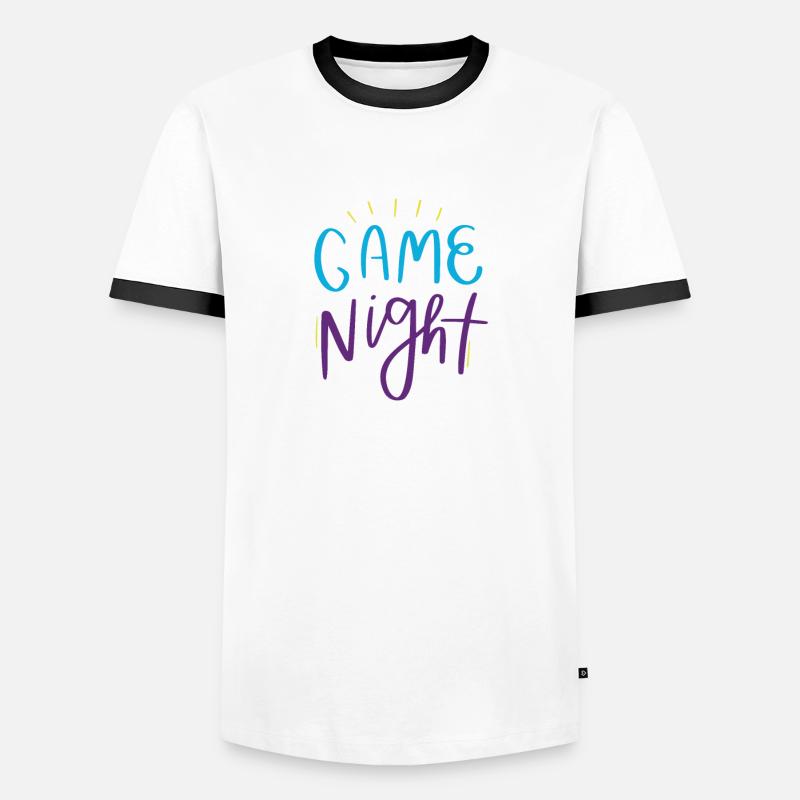 Soirée de jeu L’hôte pose une question Soirée de jeu T-shirt contrasté Homme
