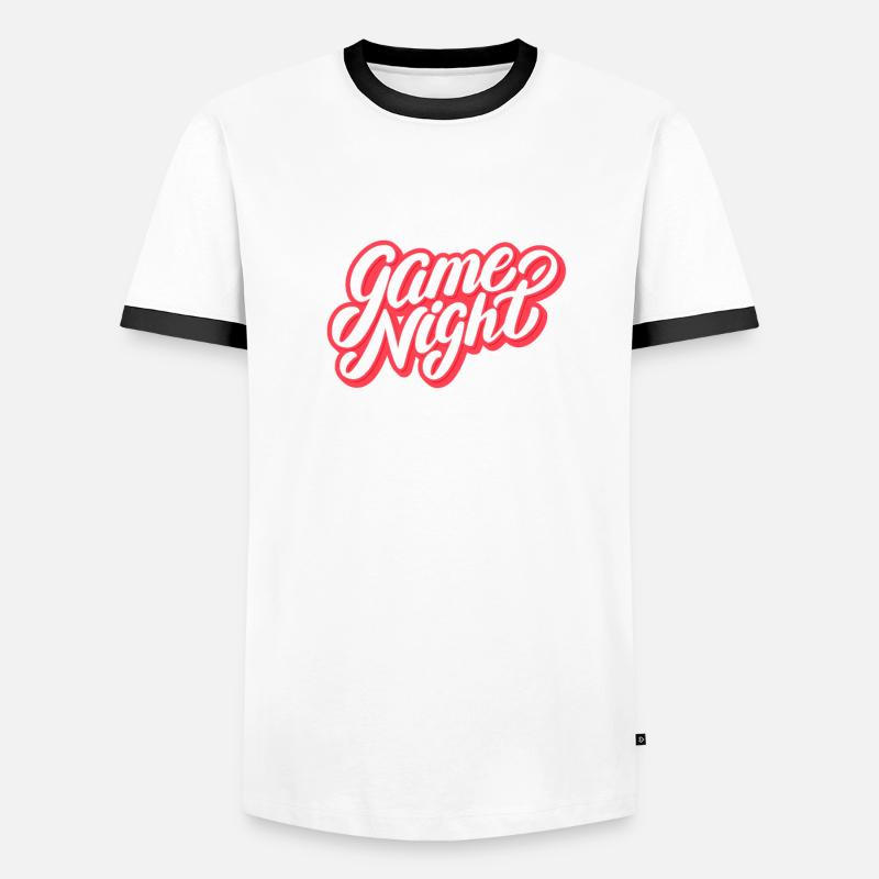 Soirée de jeu L’hôte pose une question Soirée de jeu T-shirt contrasté Homme