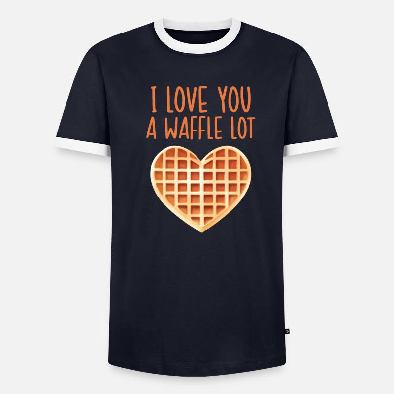 Je t’aime une quantité de gaufres T-shirt contrasté Homme