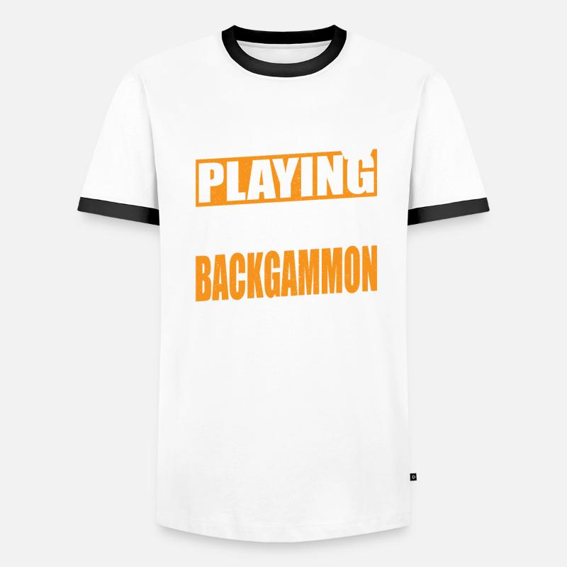 Backgammon Männer Kontrast-T-Shirt