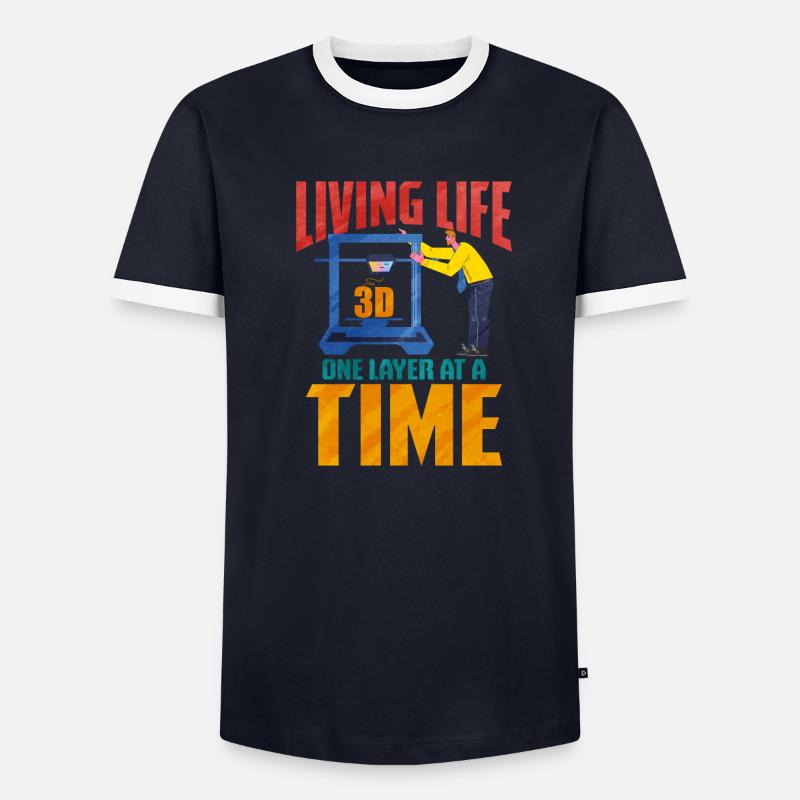 Impression 3D T-shirt contrasté Homme