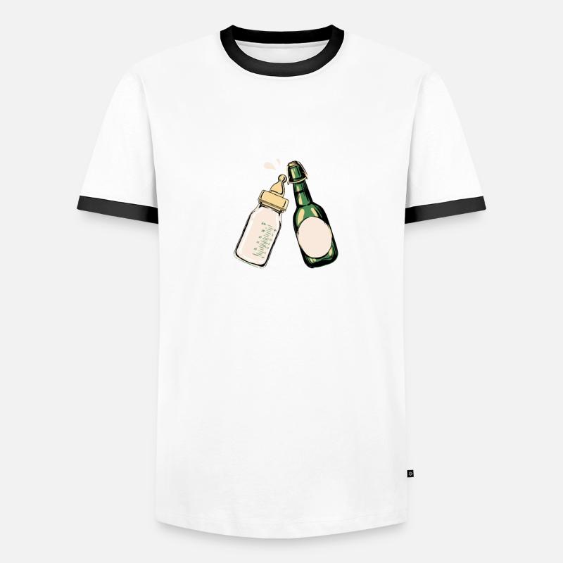 Le copain de boisson de papa drôle de bébé Design T-shirt contrasté Homme