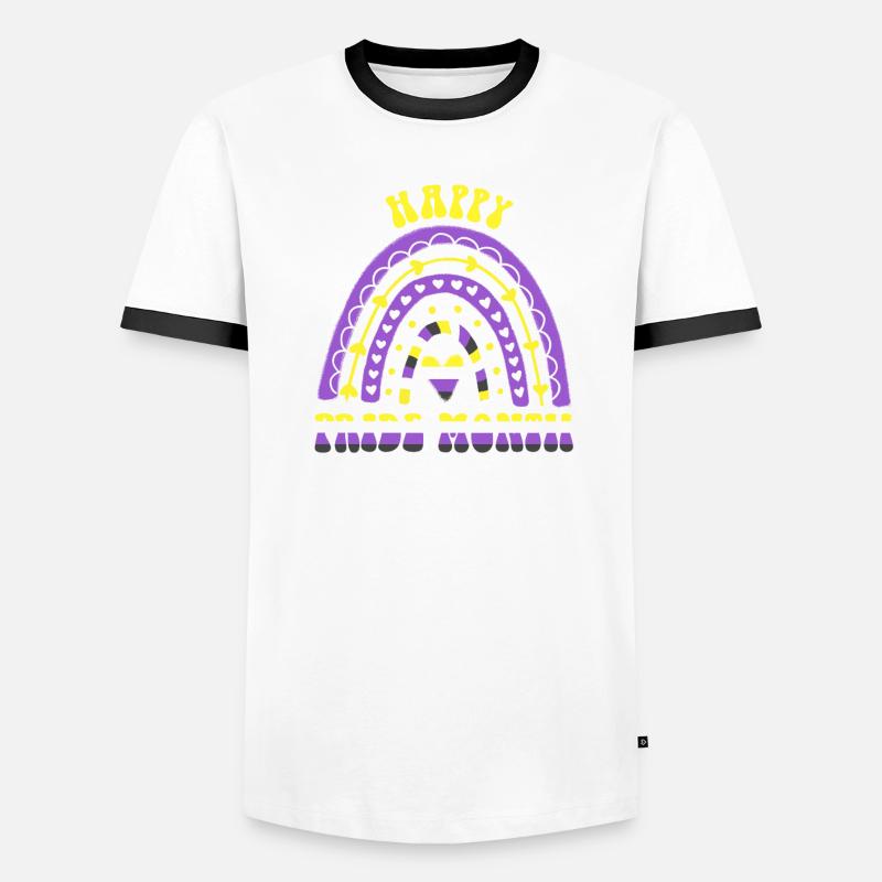 Happy Pride Month Nonbinary Regenbogen Männer Kontrast-T-Shirt