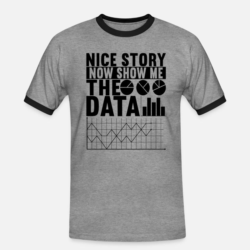 Data Scientist Data Analyst - Männer Kontrast-T-Shirt - Grau meliert/Schwarz