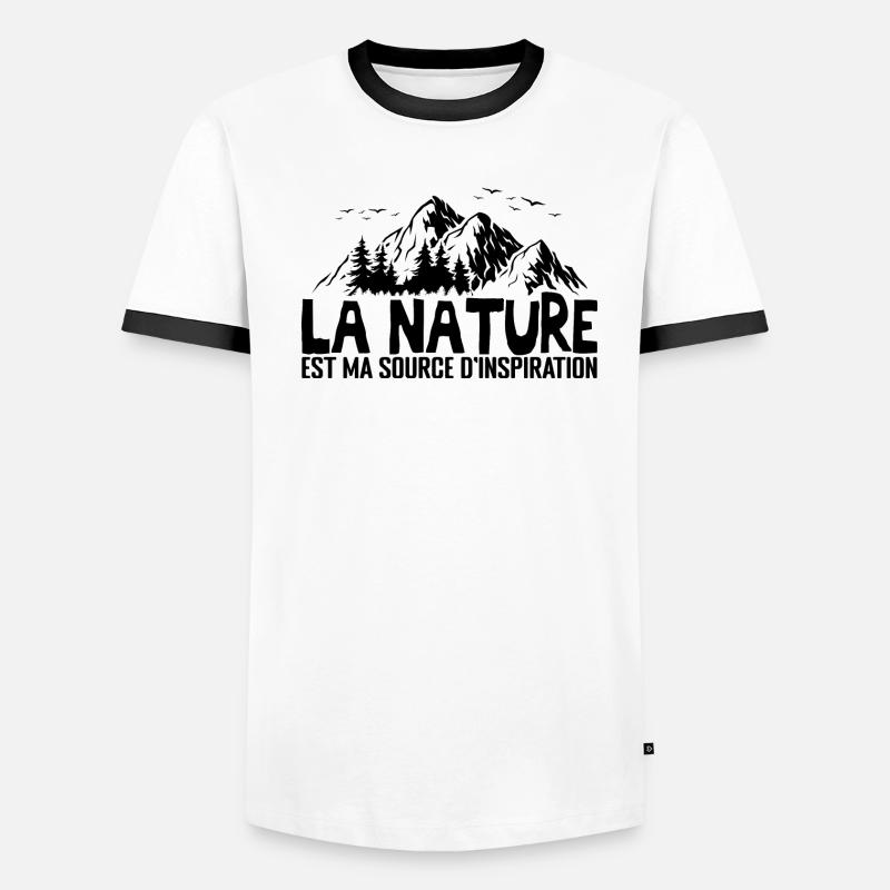 La nature est ma source d'inspiration T-shirt contrasté Homme