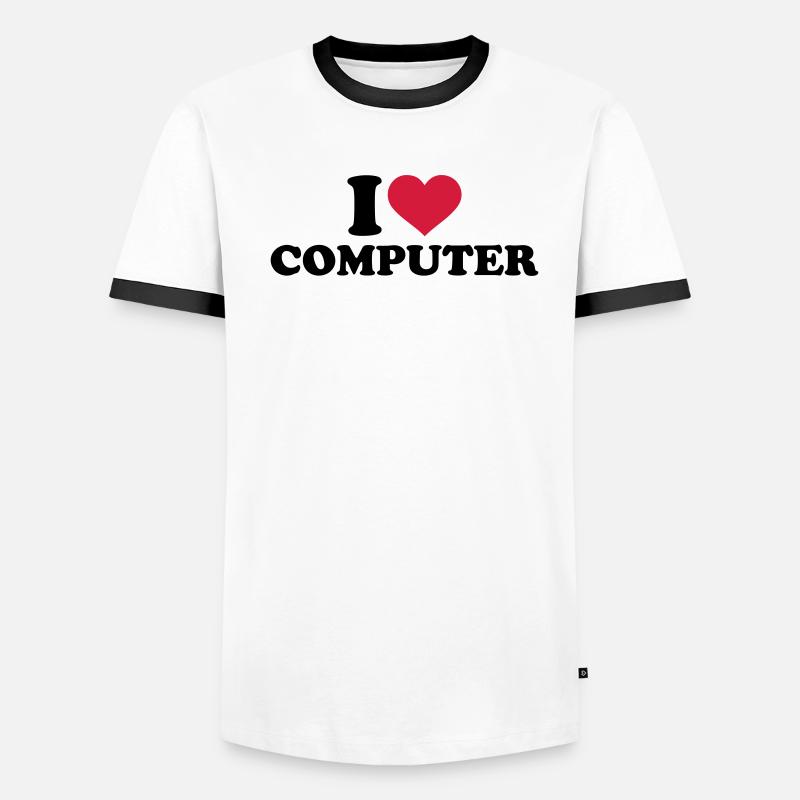 Computer Männer Kontrast-T-Shirt