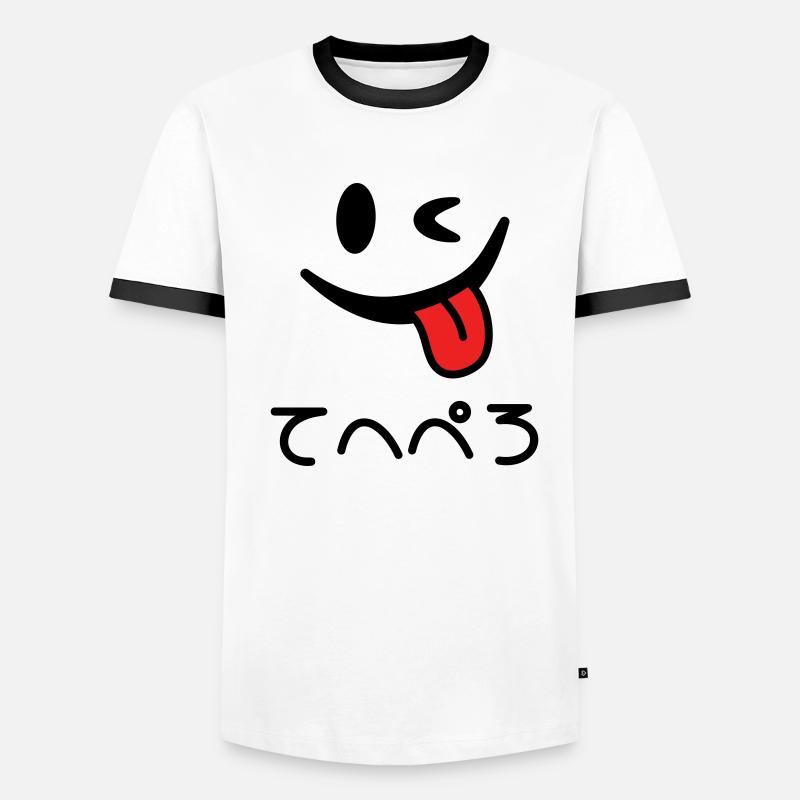 Winking Face Tongue Out てへぺろ Tehepero | Oops Men's Ringer Shirt