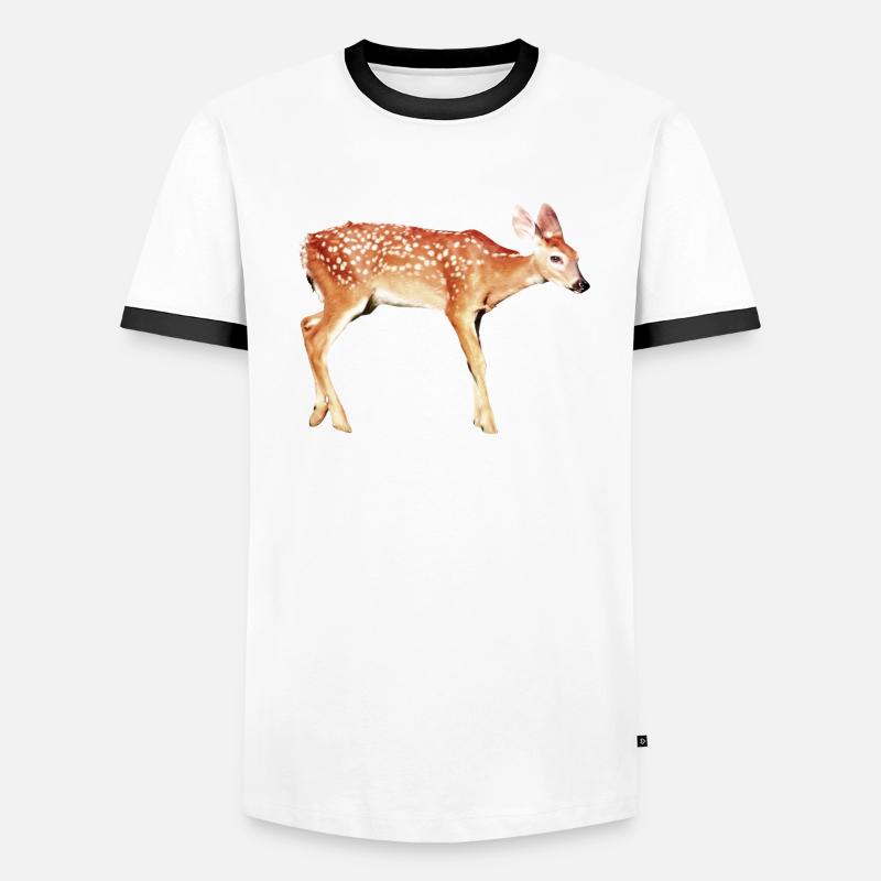 Fowl Reh Bambi Männer Kontrast-T-Shirt