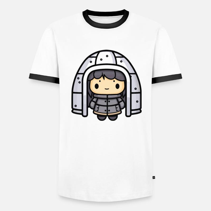 Igloo Eskimo Winter Comic Men's Ringer Shirt